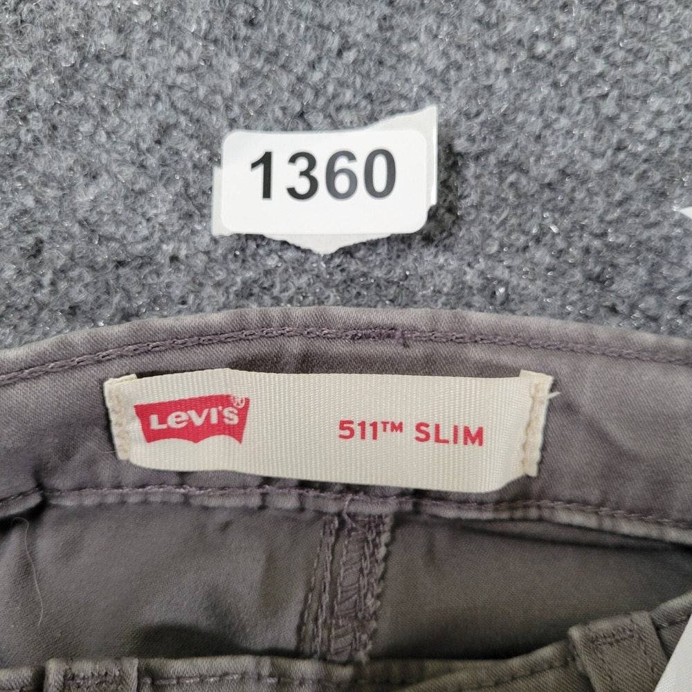 Levis 511 Jeans Boy's (14 Reg 27x29 Label) Straight Leg Slim Gray - Picture 8 of 8